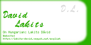 david lakits business card